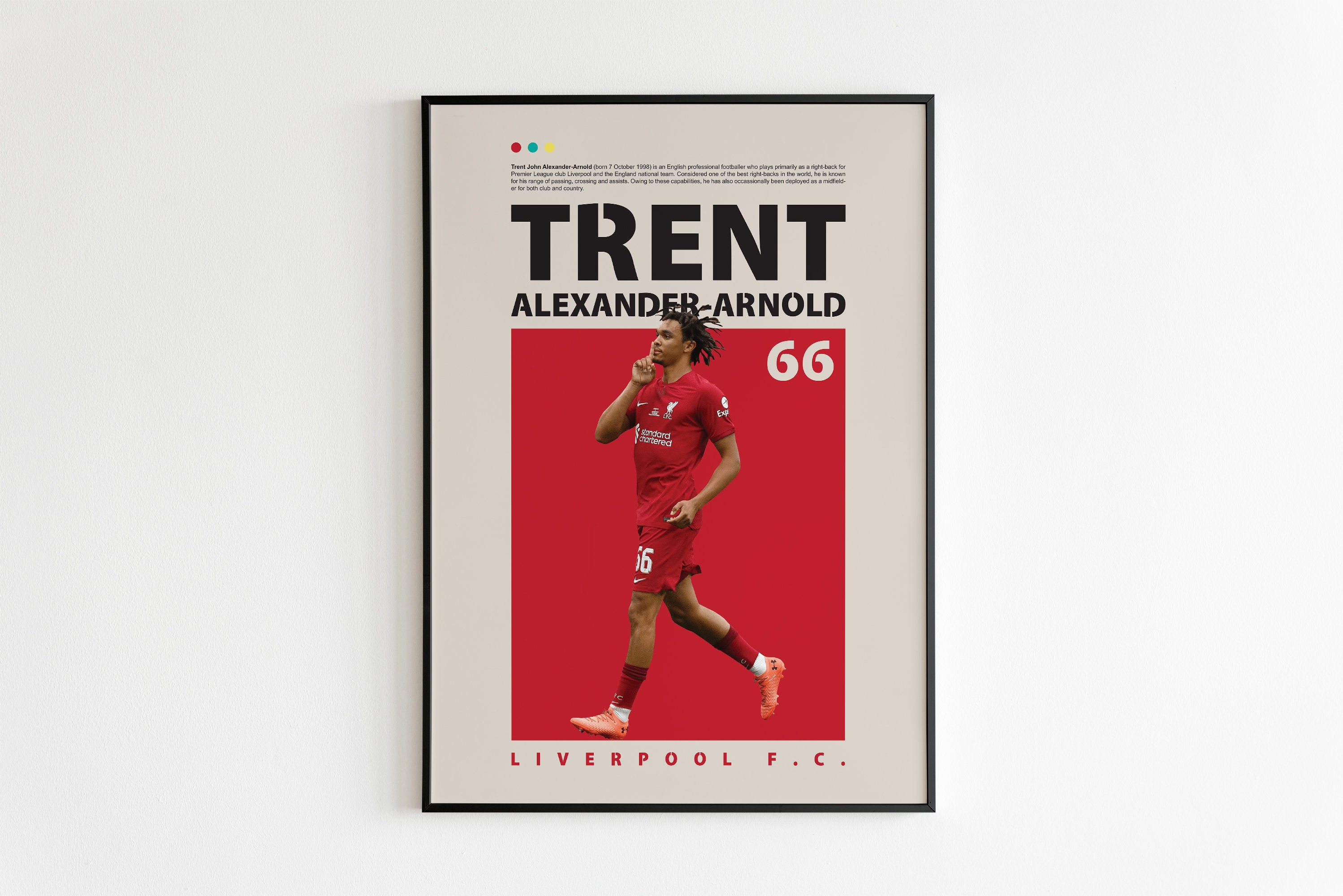 Quadro decorativo Emoldurado Trent Alexander Jogador Liverpool