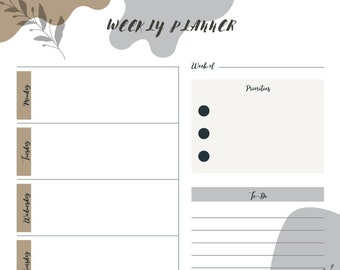 printable weekly planner A5 size