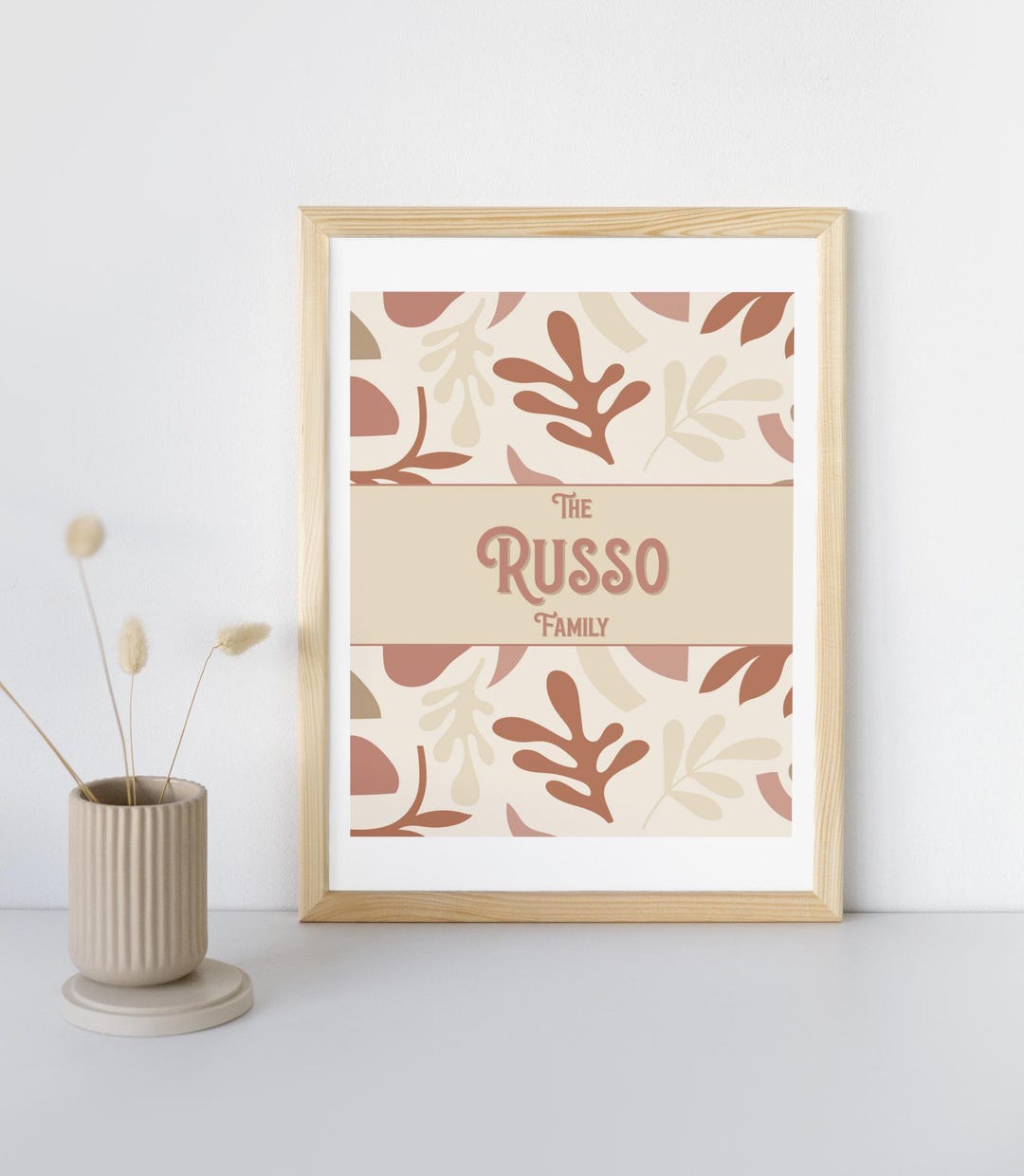 Surname Gifts, Last Name Print, Personalized Prints, Floral Artwork ...