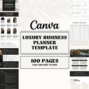 Business Plan Canva Template | Startup Business Plan Template | Business Plans Template | Business Plan Template for Start Up Small Business