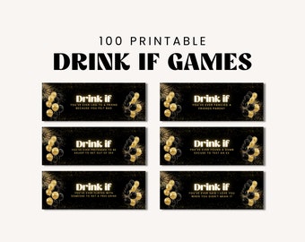 Gioco del bere se / 110 carte stampabili, festa per adulti (PDF)