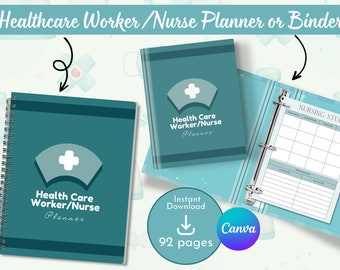 Health Care Nurse Planner | Medical Planner | Nurse Planner | Nurse Planner Template | Health Care Worker | Nursing Planner