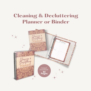 Cleaning Planner Bundle | House Cleaning Planner | Decluttering Planner | Cleaning Binder | Home Binder | Household Planner | House Binder