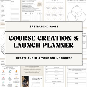 Course Plan Worksheet | Online Course Planner | Course Planner | Course Creation Planner | Course Creators | Course Creation | Course Launch