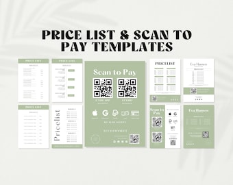 Szablon skanowania do zapłaty | Szablon skanowania do zapłaty Canva | Szablon skanowania do zapłaty Canva | Szablon skanowania do zapłaty Kod QR | Szablon skanowania do zapłaty i lista cen