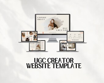 UGB Website | UGC Website Canva | UGC Website Template | ugc Portfolio Template Canva Website | Content Creator Website | Portfolio Website