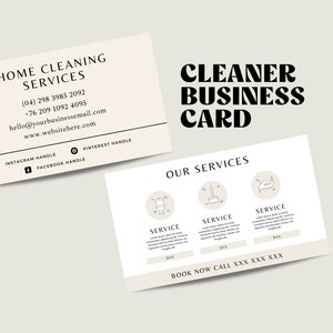 Cleaning Services Business Cards | Cleaning Business Card Template | Cleaning Business Cards | Business Cards for House Cleaning