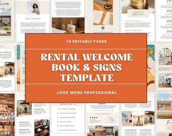 Airbnb Welcome Books | Vacation Rental Welcome Book | VRBO Welcome Book | Airbnb Welcome Book Template Canva | Welcome Book Template Canva