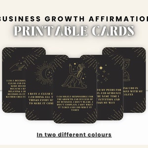 Développez vos cartes d'affirmation d'affaires | affirmations pour réussir en affaires | Affirmations des petites entreprises | Cartes d'affirmations quotidiennes |