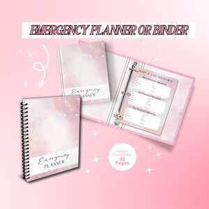Emergency Binder Printables PDF | Family Emergency Binder | Emergency Binder | Emergency Binder Printables | Emergency Planner