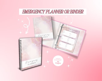 Emergency Binder Printables PDF | Family Emergency Binder | Emergency Binder | Emergency Binder Printables | Emergency Planner