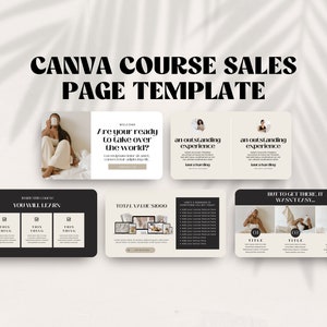 Sales Page Template Canva | Sales Page Canva | Canva Sales Page Template | Canva Website | Website Template | Course Creator
