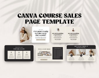 Sales Page Template Canva | Sales Page Canva | Canva Sales Page Template | Canva Website | Website Template | Course Creator