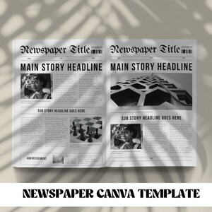 Newspaper Template Canva | Canva Newspaper Template | Wedding Newspaper | Editable Template | Birthday Newspaper | Vintage Newspaper