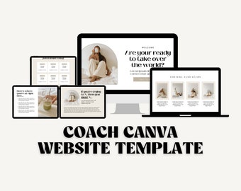 Canva Website Template | Coach & Course Sales Page