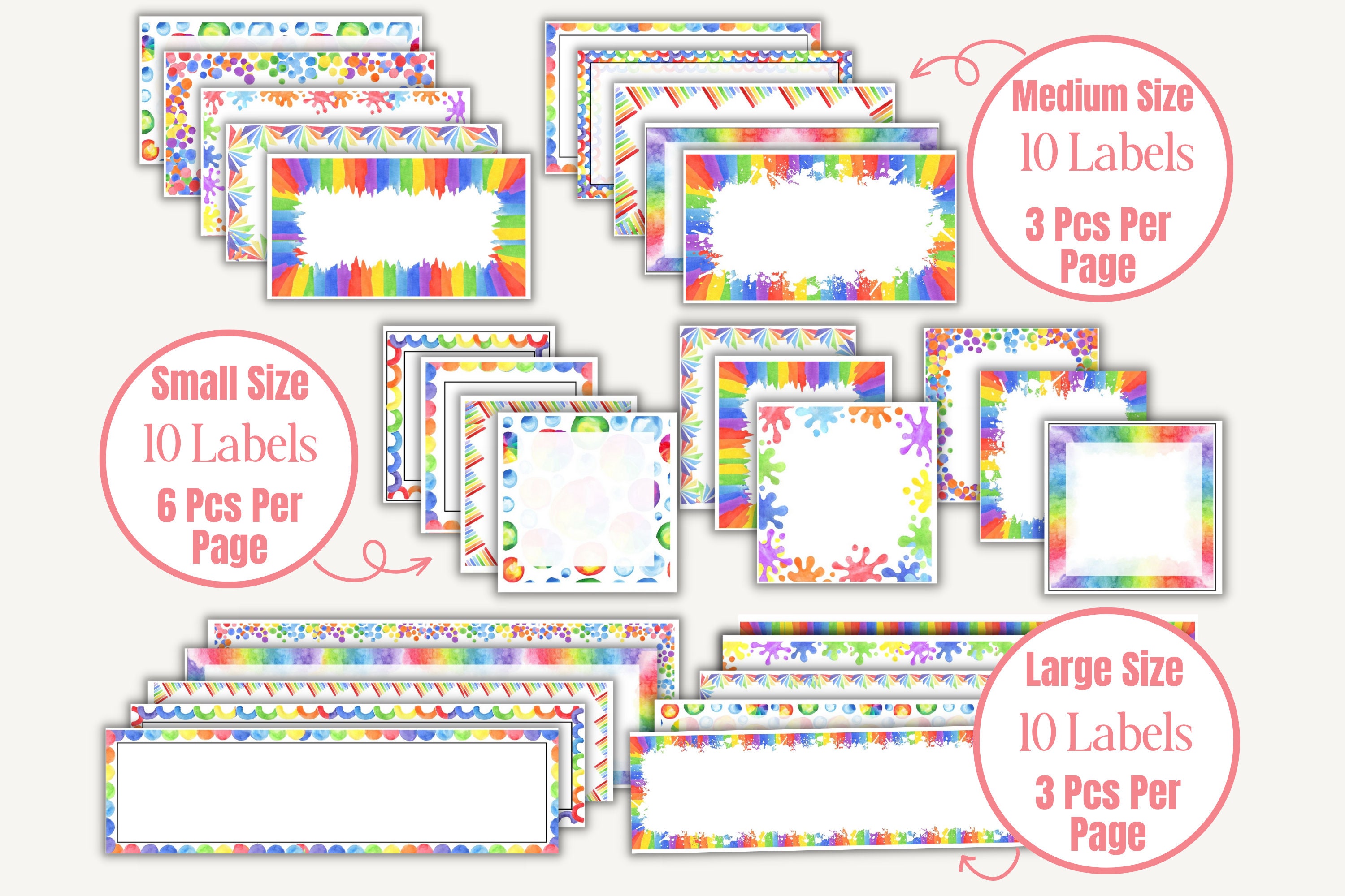 Printable Colored Labels Printable Label Storage Labels Jar Label Printable Colored Labels Printable Label Storage Labels Jar Label