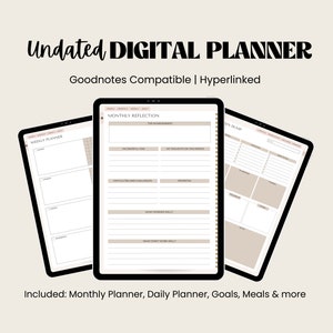 Digital Planner Goodnotes Pink | Goodnotes Planner | Minimalist Digital Planner | Simple Digital Planner | iPad Digital Planner | Undated