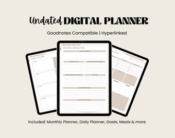 Digital Planner Goodnotes Pink | Goodnotes Planner | Minimalist Digital Planner | Simple Digital Planner | iPad Digital Planner | Undated