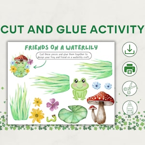 Cut and Glue | Preschool Worksheet | Preschool Activity | Cut and Paste | Preschool Printables | Cut Out and Glue | Scissor Skills