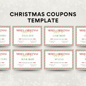 Christmas Coupons | Christmas Coupon Book | Christmas Printable Coupons | Editable Christmas Coupon Book | Christmas Coupons Printable