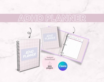 ADHD Printable Planner | ADHD Daily Planner | ADHD Organiser | adhd life planner | adhd resources | adhd to do list | adhd journal