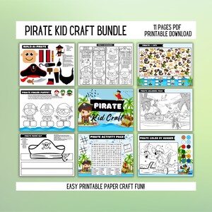 Pirate Printable | Pirate Printable Activities | Printable Crafts for Kids | Kids Printable Crafts | Pirate Craft Kids | Printable Coloring