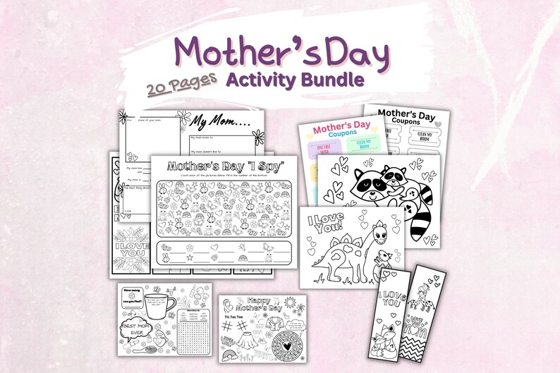 Mother's Day Activities Printables Mother's Day Printable Activities ...