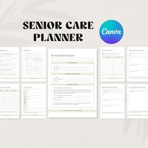 Senior Care Planner | Caregiver Planner | Elderly Care | Caregiver Daily Log | Caregiver Templates | Caregiver Binder | Caregiver Log
