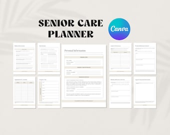 Senior Care Planner | Caregiver Planner | Elderly Care | Caregiver Daily Log | Caregiver Templates | Caregiver Binder | Caregiver Log