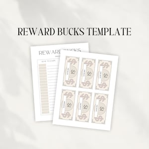 Reward Bucks for Kids | Kids Reward Bucks | Reward Bucks Chart | Chore Bucks | Play Money | Behaviour Bucks | Mom Bucks | Kid Rewards