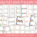 Printable Colored Labels Printable Label Storage Labels Jar Label Printable Colored Labels Printable Label Storage Labels Jar Label