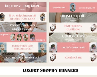 Shopify Banners | Shopify Website Banner | Website Template Shopify Canva | Canva Templates Shopify | Shopify Banner Template Canva