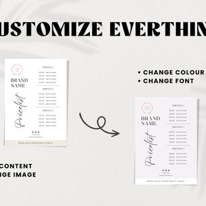 Price List Template | Price List Template for Small Business | Price ...
