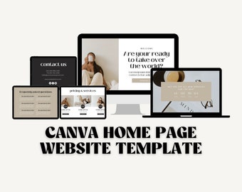 Canva Website Template | Landing Page Design (Digital Download)