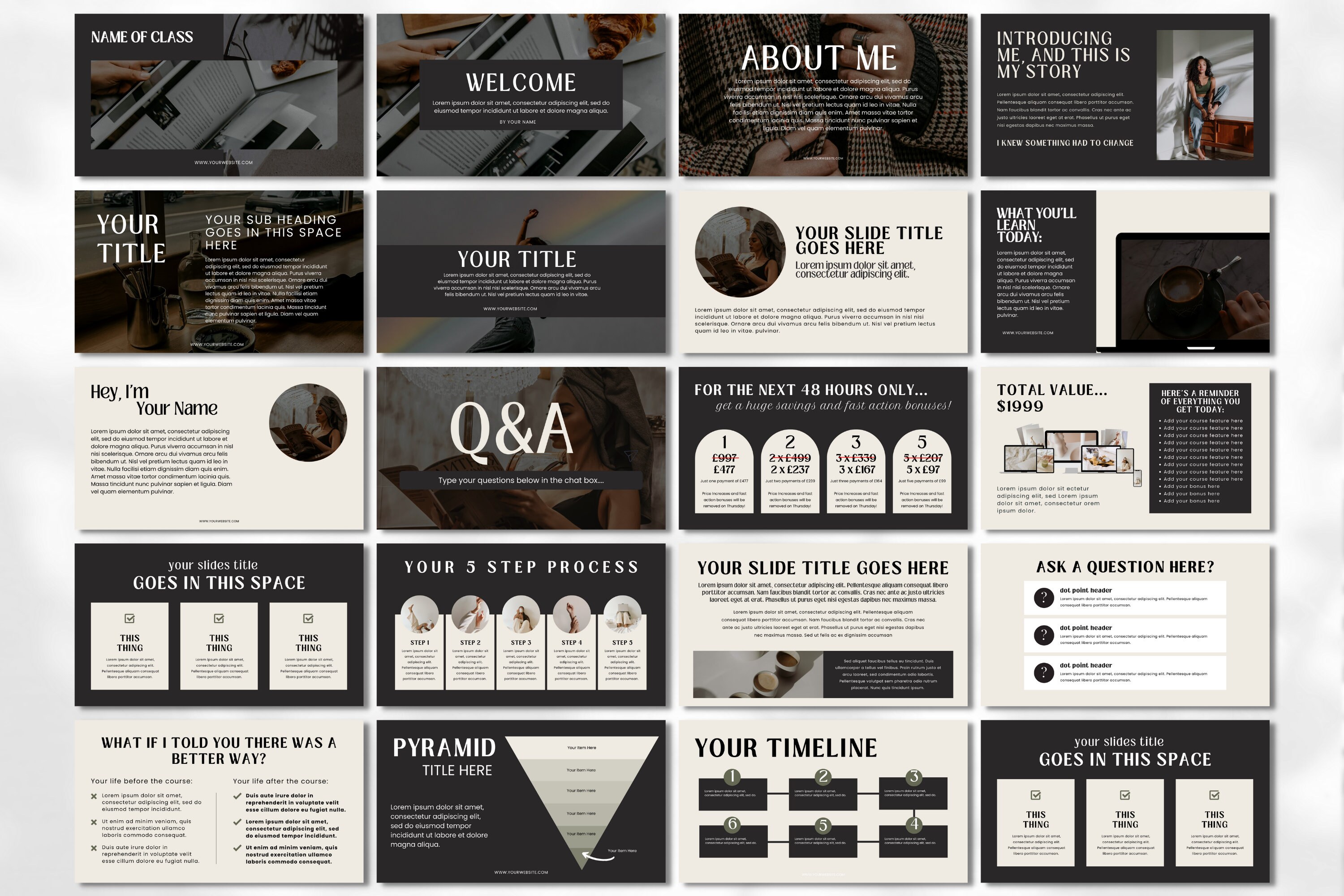 Masterclass Template | Webinar Template | Course Templates Canva ...