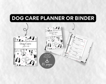 Dog Daily Planner | Puppy Planner | Pet Care Planner | Dog Care Planner | Printable Dog Planner | Pet Health Record