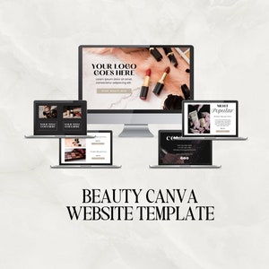 Beauty Website Template | Beauty Website Template Canva | Beauty Canva Website  | Makeup Website | Makeup Artist Website Template