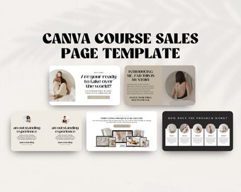 Sales Page Template Canva | Sales Page Canva | Canva Sales Page Template | Canva Website | Website Template | Course Creator