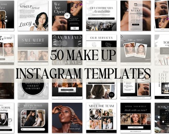 Makeup Instagram Post | Instagram Template Makeup Artist | Instagram for Makeup Artist | Makeup Instagram Template | Makeup Canva Template