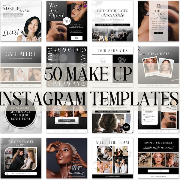 Makeup Instagram Post | Instagram Template Makeup Artist | Instagram for Makeup Artist | Makeup Instagram Template | Makeup Canva Template