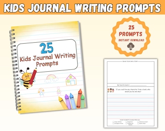 Kid Journal Prompts | Journal for Kids | Printable Journal | Kids Writing Prompts | Journal Prompts | Kids Writing Journal
