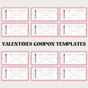 Editable Valentines Voucher Template | Love Coupon Template | Fun Gift Ideas | Valentines Editable Coupon | Printable Coupon Canva Template