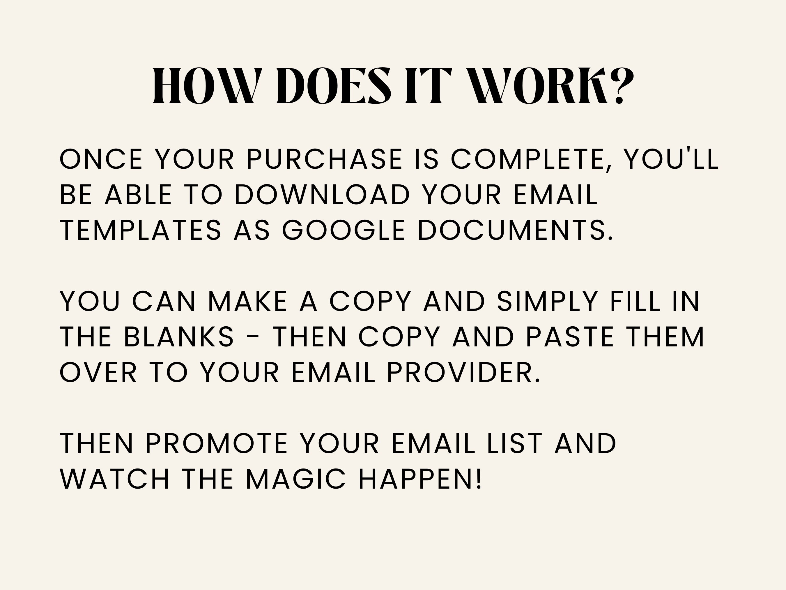 Coaching Email Templates | Welcome Series, Flash Promotion (google Docs ...