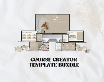 Course Creator Bundle | Coaching Templates | Ebook | Workbook | Webinar Slide Deck | Instagram Templates