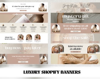 Shopify Banners | Shopify Website Banner | Website Template Shopify Canva | Canva Templates Shopify | Shopify Banner Template Canva