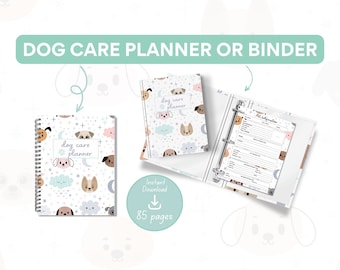 Dog Daily Planner | Puppy Planner | Pet Care Planner | Dog Care Planner | Printable Dog Planner | Pet Health Record