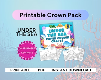 Corona de cumpleaños imprimible / Corona imprimible para niños / Corona de papel DIY / Plantilla de corona para niños / Sombreros de fiesta imprimibles / Corona para niños para colorear