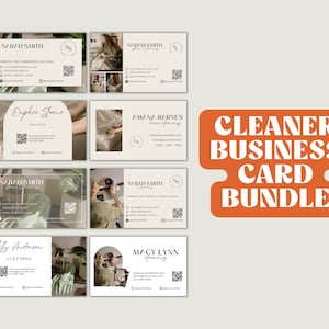 Cleaning Services Business Cards | Cleaning Business Card Template | Cleaning Business Cards | Business Cards for House Cleaning