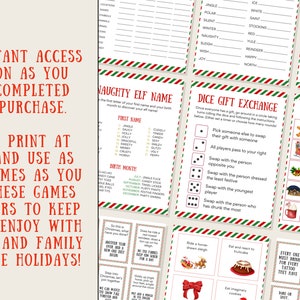 Christmas Games Printable Set Christmas Games for Group Christmas Group ...