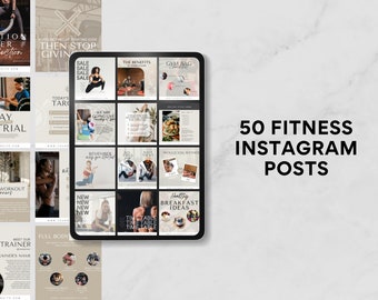 Modelo Canva Instagram Fitness | Postagem no Instagram Fitness | Modelos de Canva para Instagram de Fitness | Mídias Sociais de Fitness | Preparador físico